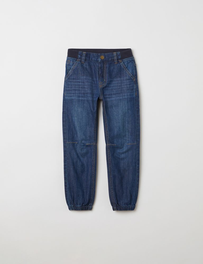 Relaxed Pure Cotton Jeans (1-10 Yrs) 1 of 5