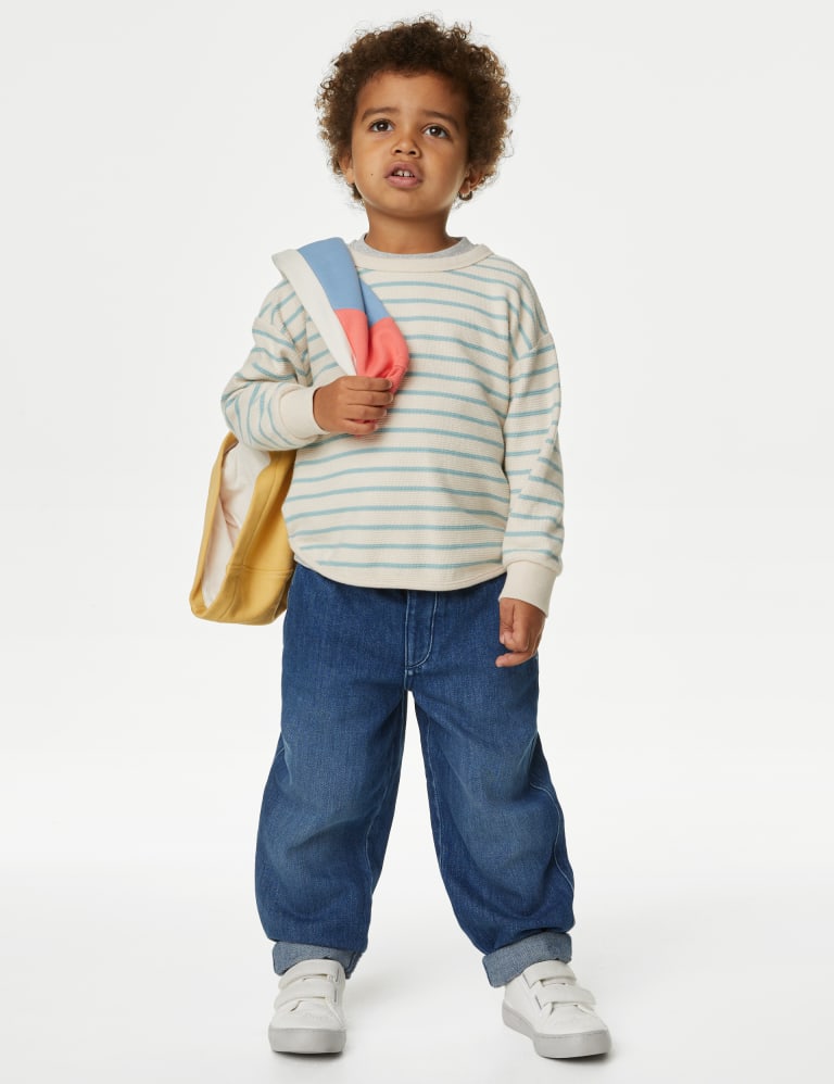 Relaxed Pure Cotton Jeans (2-8 Yrs) 1 of 6