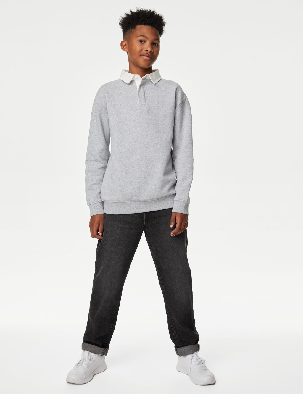 Relaxed Pure Cotton Jeans (6-16 Yrs) 3 of 5