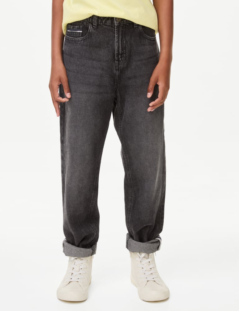 Relaxed Pure Cotton Jeans (6-16 Yrs) 4 of 5