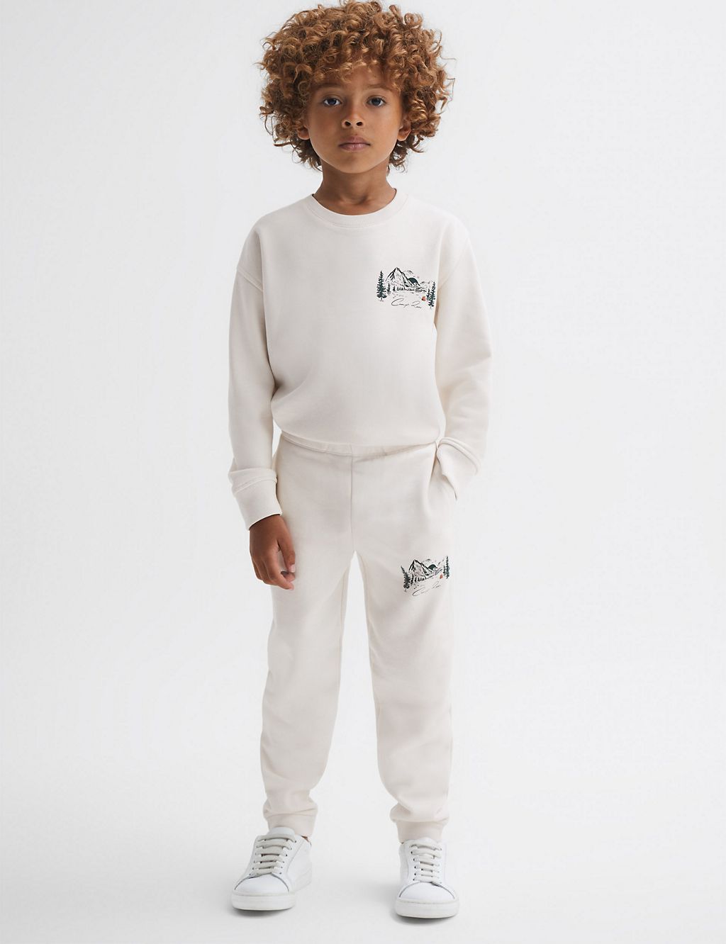Relaxed Pure Cotton Mountain Graphic Joggers (3-14 Yrs) 3 of 5