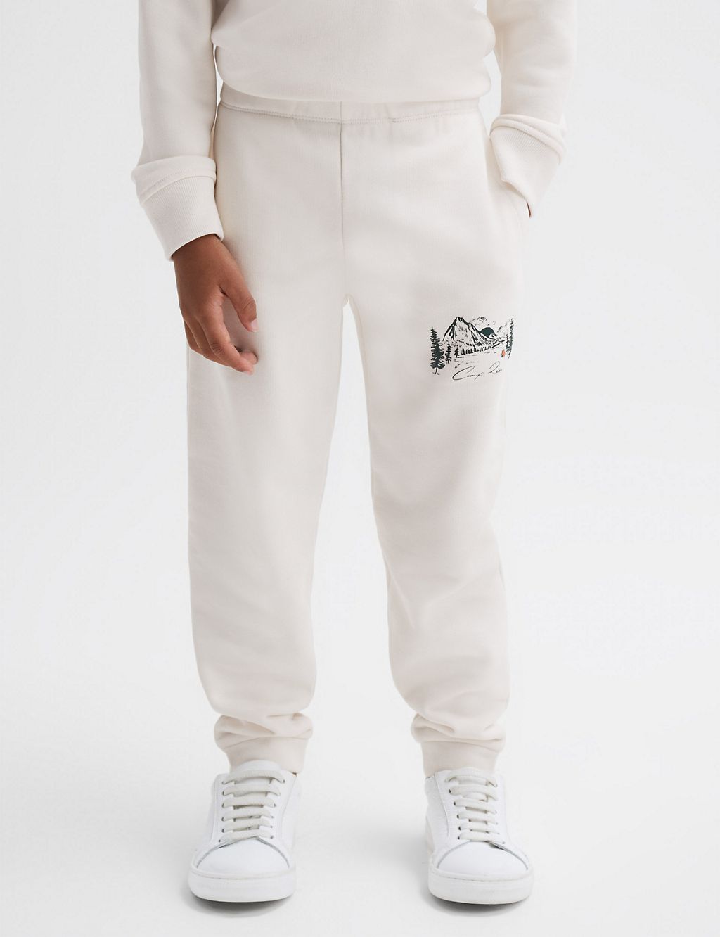 Relaxed Pure Cotton Mountain Graphic Joggers (3-14 Yrs) 2 of 5