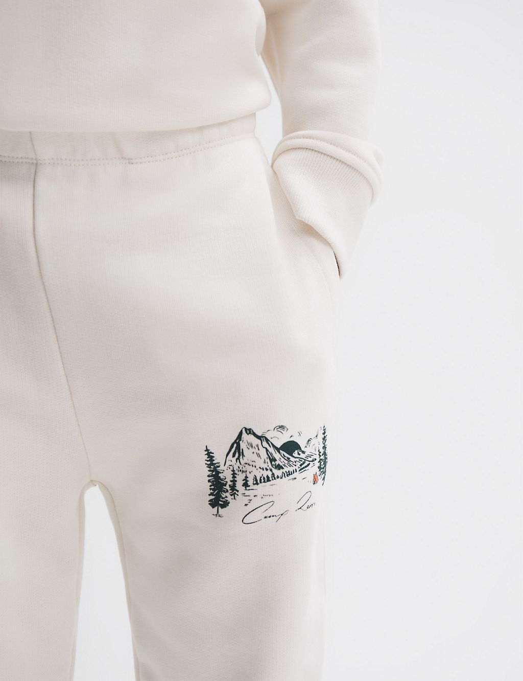 Relaxed Pure Cotton Mountain Graphic Joggers (3-14 Yrs) 5 of 5