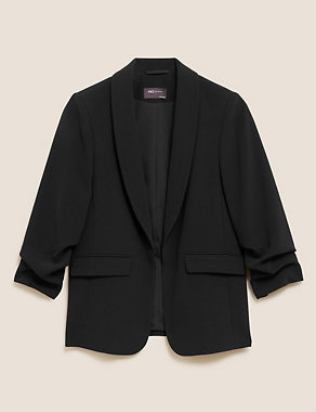 Relaxed Ruched Sleeve Blazer Image 2 of 5