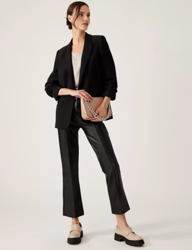 Relaxed Ruched Sleeve Blazer 4 of 6