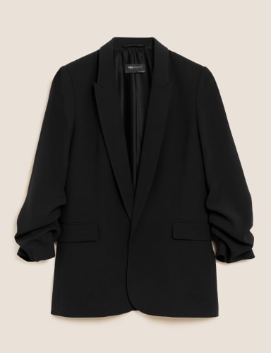 Relaxed Ruched Sleeve Blazer 2 of 6