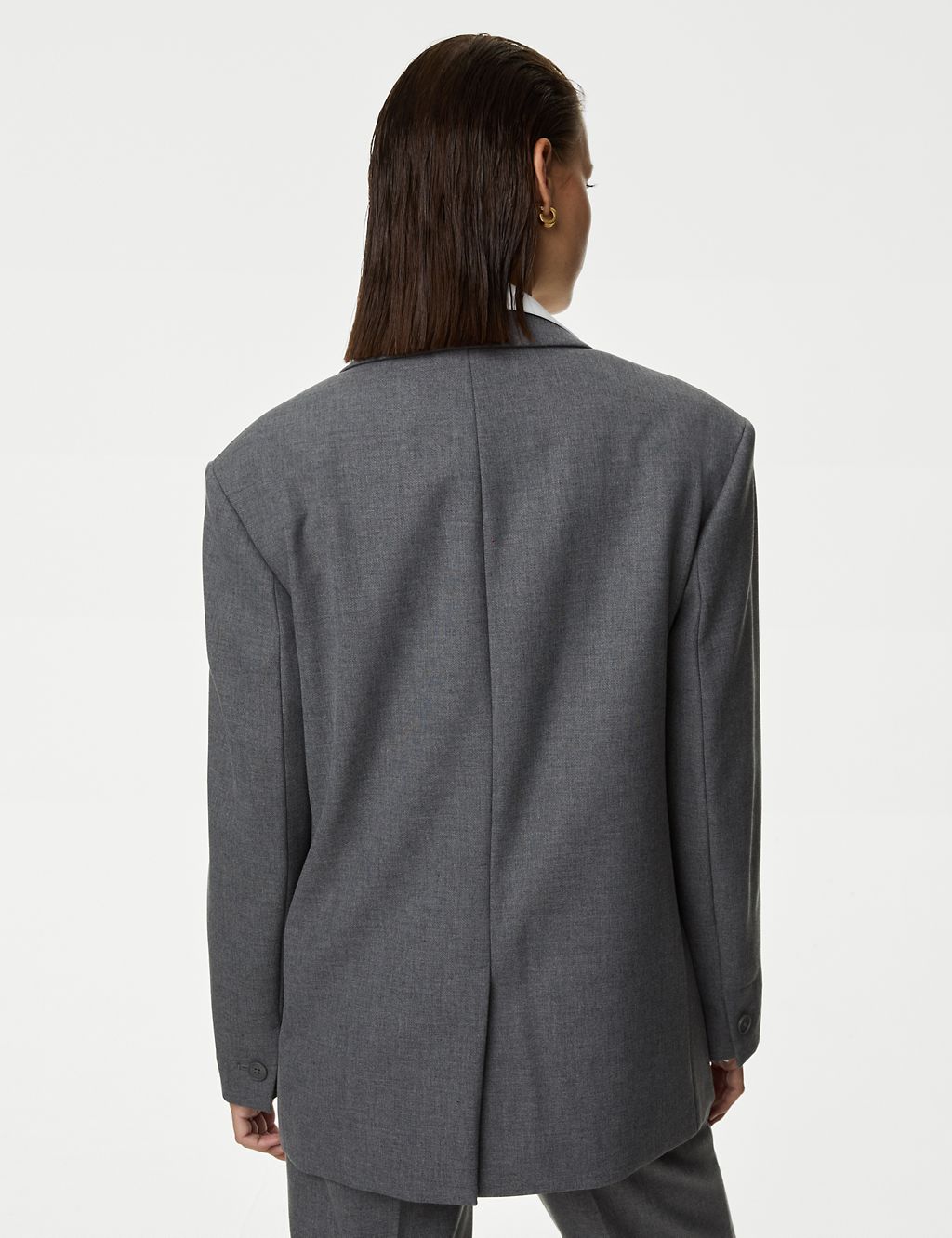 Relaxed Single Breasted Blazer With Wool 4 of 8