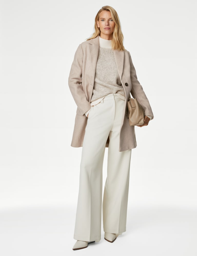 Relaxed Single Breasted Coat M S Collection M S