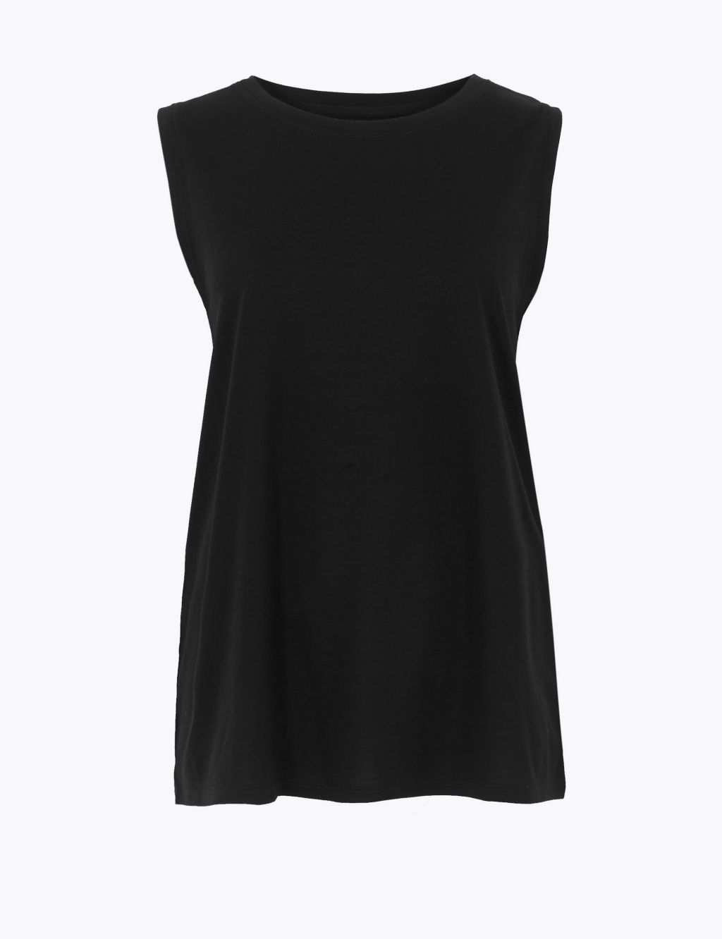 Relaxed Sleeveless Tank Vest Top | M&S Collection | M&S