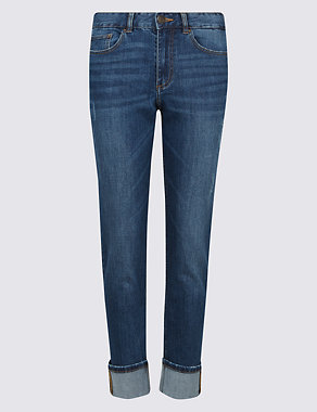 Relaxed Slim Leg Mid Rise Jeans Image 2 of 6