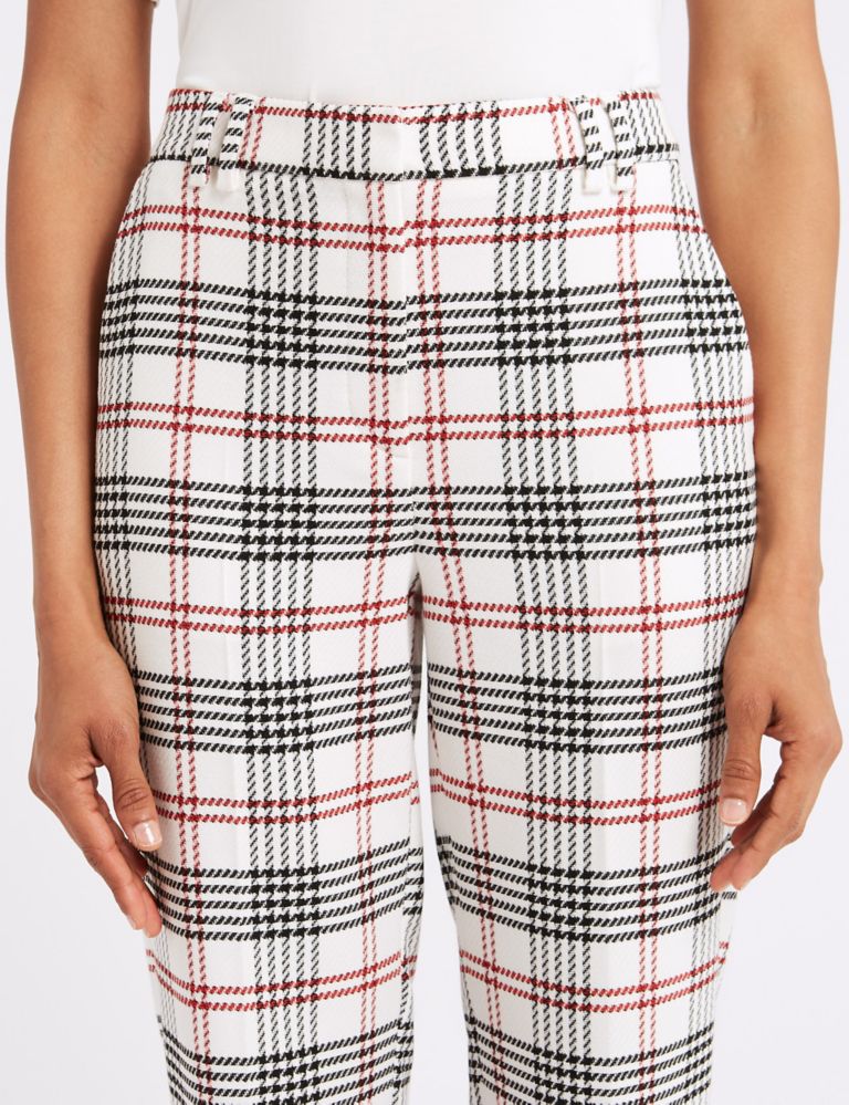 Relaxed Straight Leg Checked Trousers 5 of 6