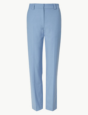 Relaxed Straight Leg Trousers with Wool Image 2 of 5