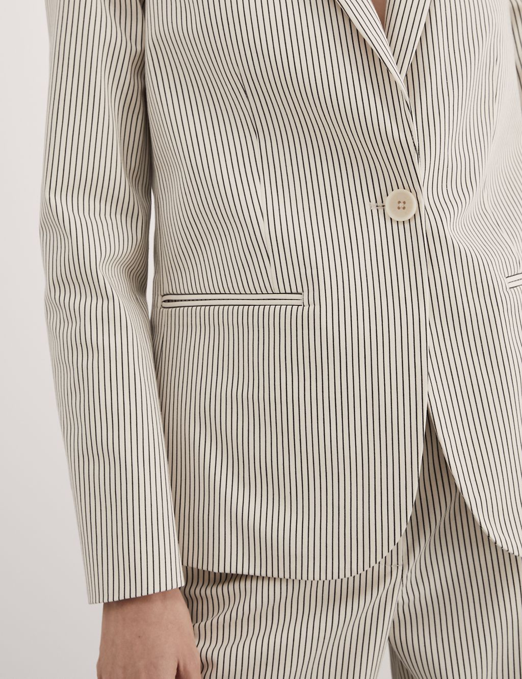 Relaxed Striped Single Breasted Blazer 7 of 7