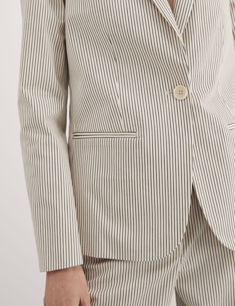 Relaxed Striped Single Breasted Blazer 5 of 7