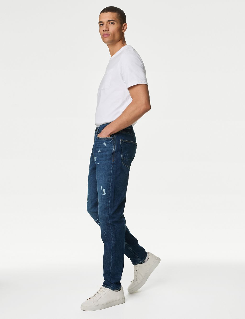 Relaxed Taper Fit Rip and Repair Jeans 5 of 6