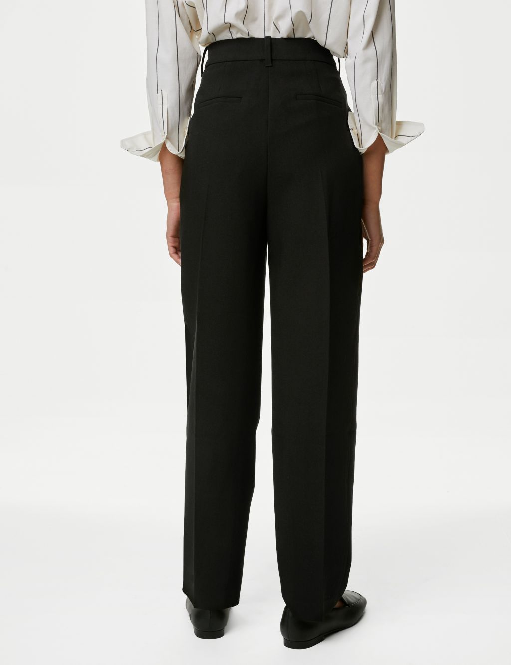 Relaxed Tapered Ankle Grazer Trousers | M&S Collection | M&S