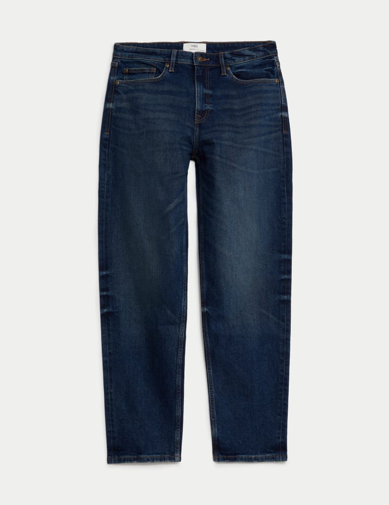 Relaxed Tapered Vintage Wash Jeans M S Collection M S