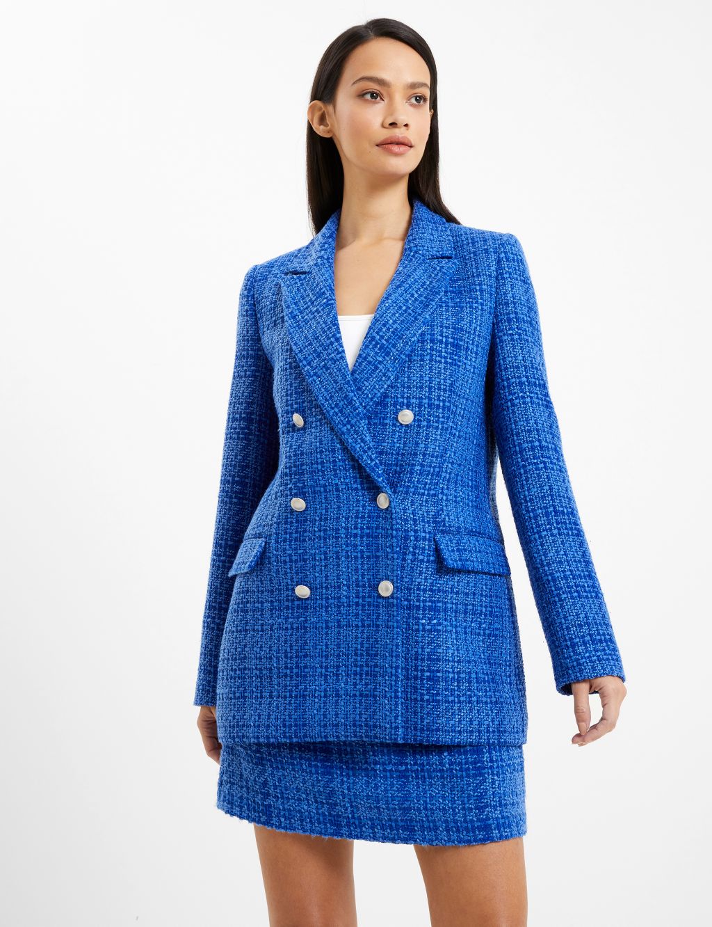 Relaxed Textured Longline Blazer 2 of 4