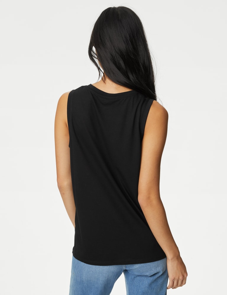 Women Round Neck Loose Camisole Tank Top Casual Sleeveless Vest T