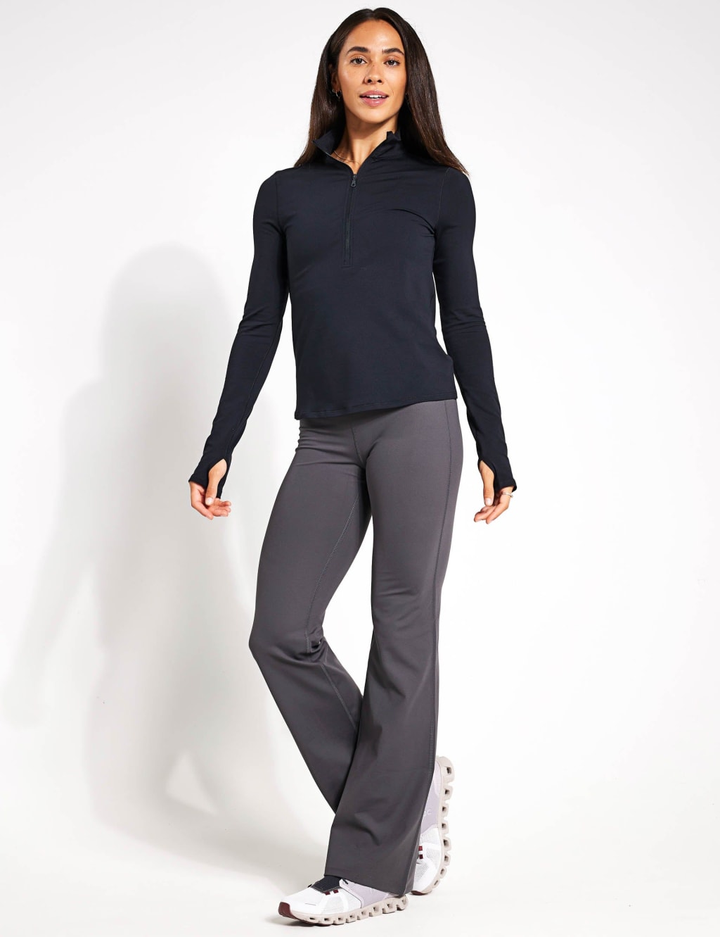 Mock Neck half Snap long sleve main image 0