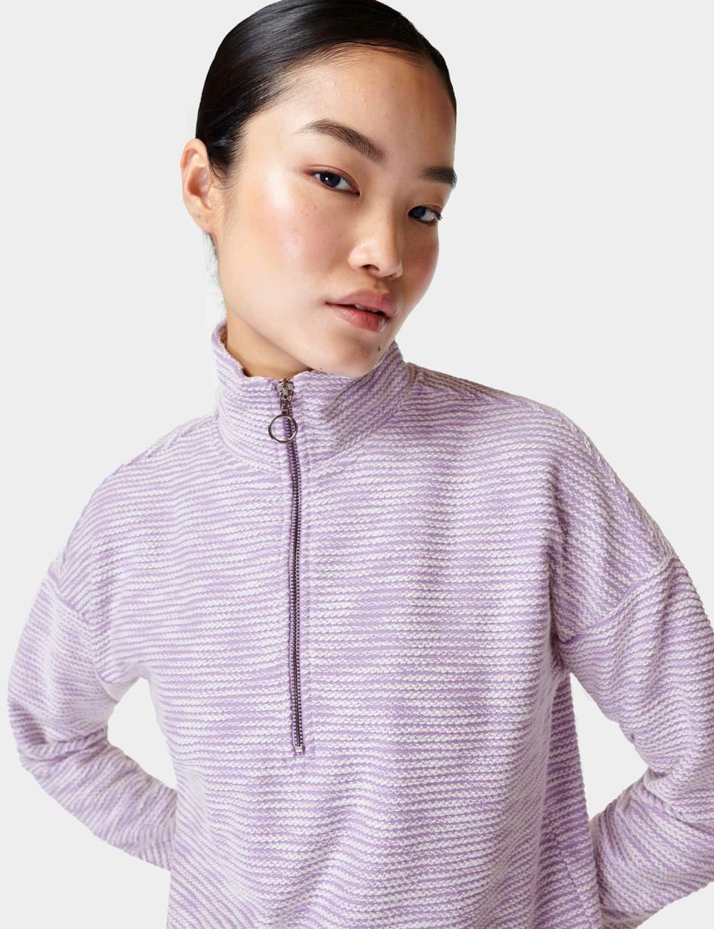 Rest Up Cotton Rich Funnel Neck Sweatshirt Sweaty Betty M&S