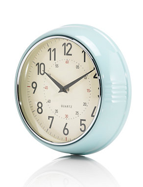 Retro Dome Case Wall Clock Image 2 of 3