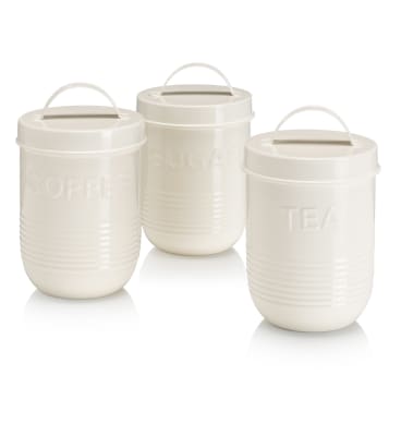 m&s tea coffee sugar canisters