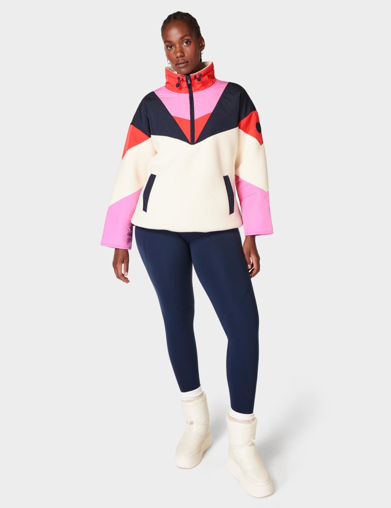 Retrogade Half Zip Funnel Neck Fleece Jacket