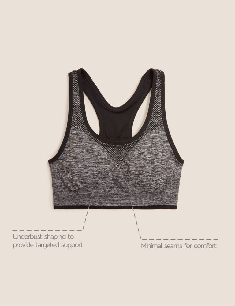 PUMA Women Sports Bra, 3-Pack, Grey, Medium : : Clothing