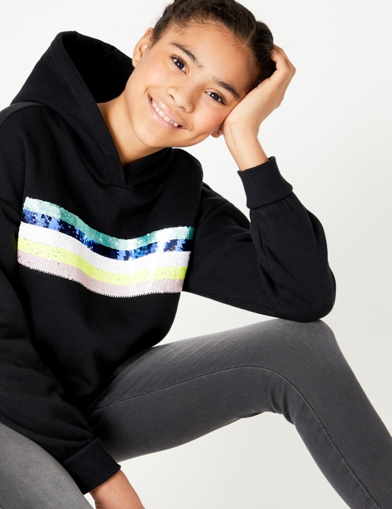 Reversible sequin hoodie new arrivals