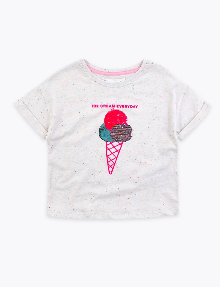 Reversible Sequin Ice Cream T-shirt (2-7 Yrs) 2 of 5