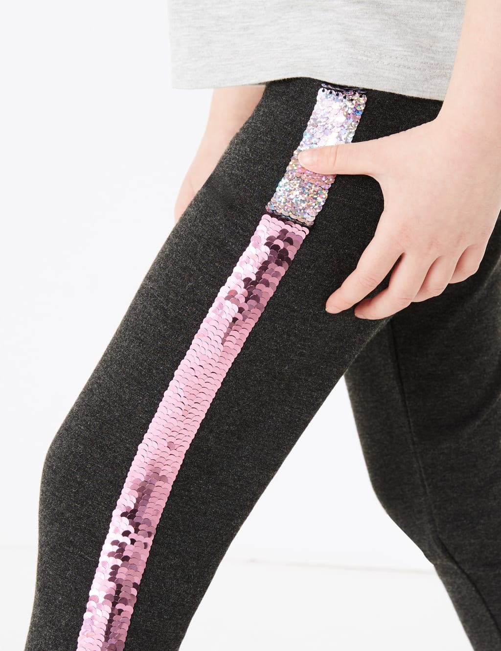 Jersey Treggings - Black/sequins - Kids