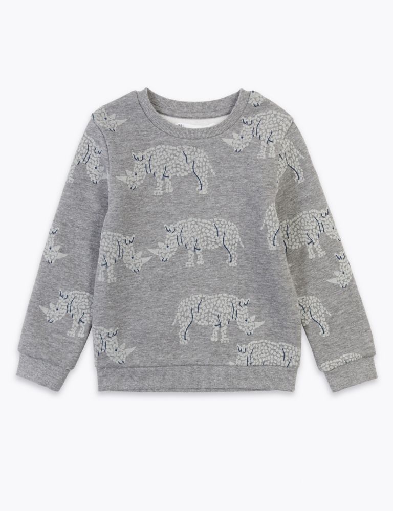Rhino Print Sweatshirt (2-7 Yrs) 2 of 4