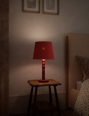 Ria Wooden Bobbin Table Lamp Image 2 of 9