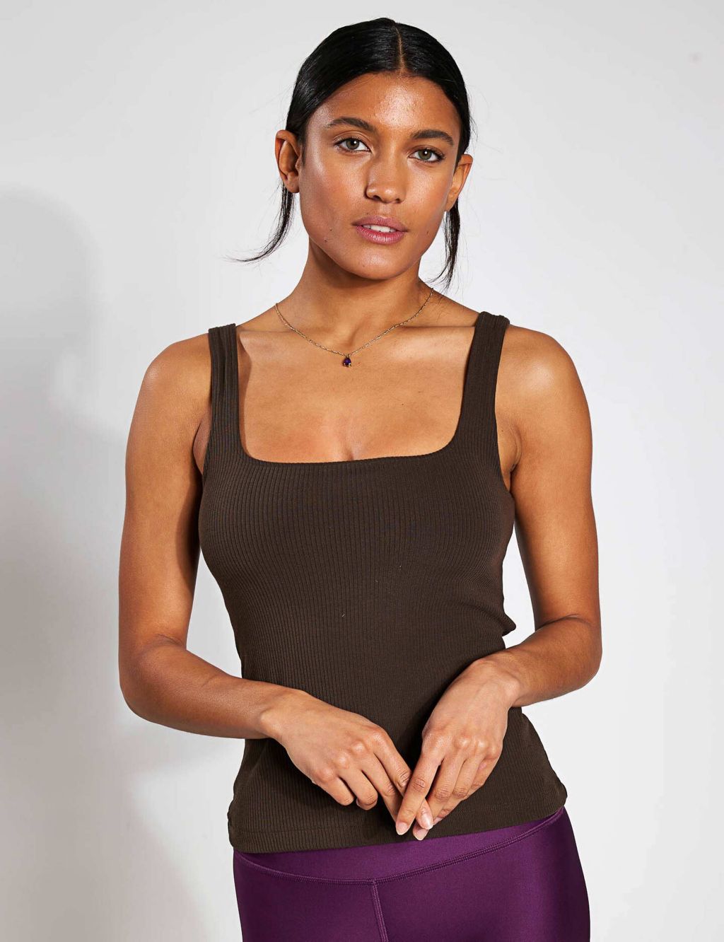 New Moves Square Neck Strappy Yoga Vest Top, Beyond Yoga