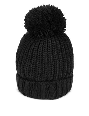 Ribbed Bobble Hat Image 2 of 3