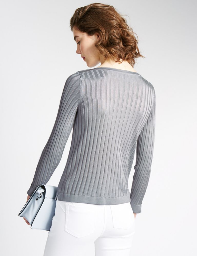 Ribbed Buttoned Jumper 3 of 4