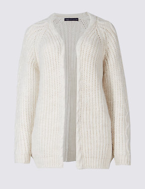 Ribbed Cable Knit Cardigan Image 2 of 5