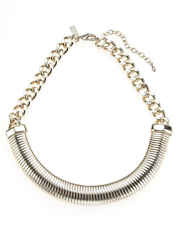 Ribbed Chain Collar Necklace Image 1 of 1