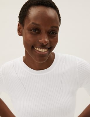 marks and spencer short sleeve jumpers