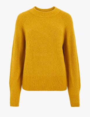 Ribbed Crew Neck Sweater