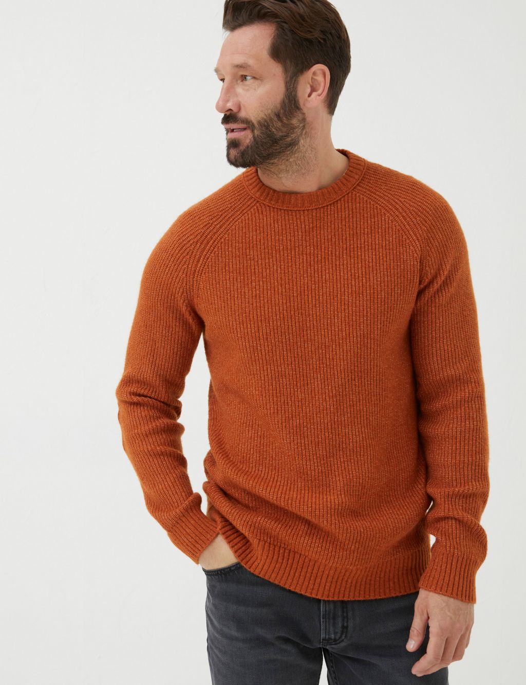 Ribbed Crew Neck Jumper | FatFace | M&S
