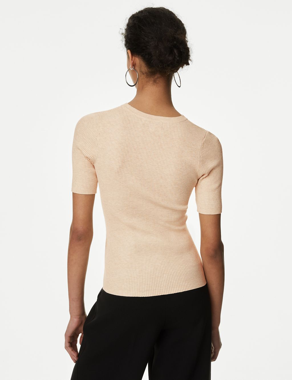 Ribbed Crew Neck Knitted Top 5 of 6