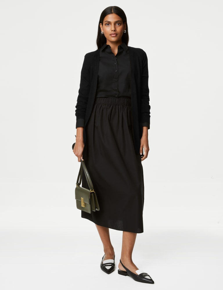 Ribbed Edge to Edge Longline Cardigan M S Collection M S