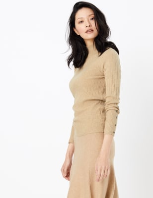 Ladies on sale ribbed jumper