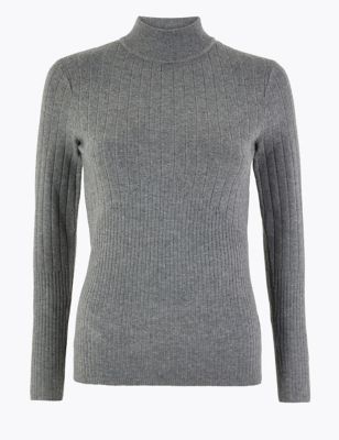 Ribbed Fitted Jumper Image 2 of 4