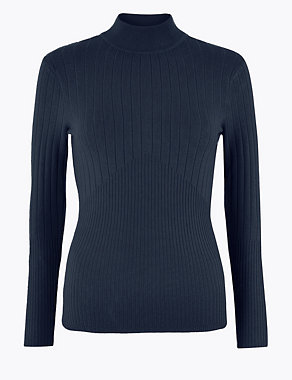 Ribbed Fitted Jumper Image 2 of 5