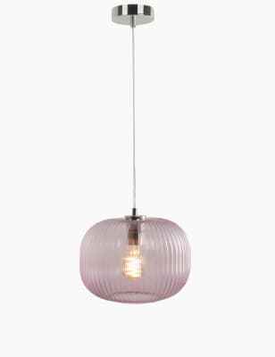 Featured image of post Pink Glass Pendant Light