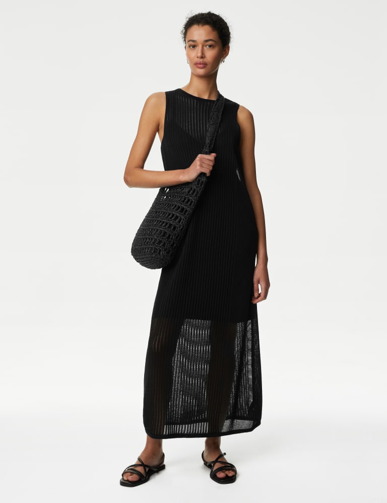 Ribbed Knitted Maxi Dress