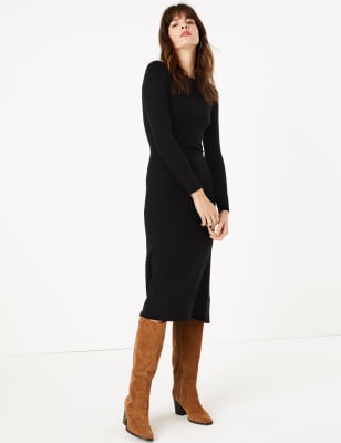 marks and spencer fit and flare dress